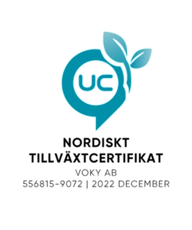 Nordiskt tillv&auml;xtcertifikat f&ouml;r Voky AB (2022)